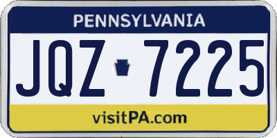 PA license plate JQZ7225