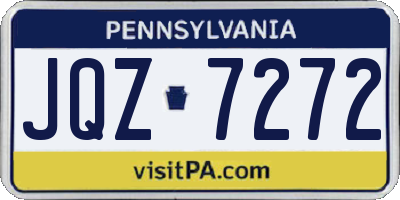 PA license plate JQZ7272