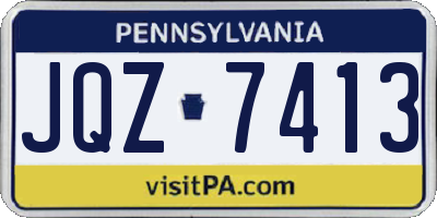 PA license plate JQZ7413
