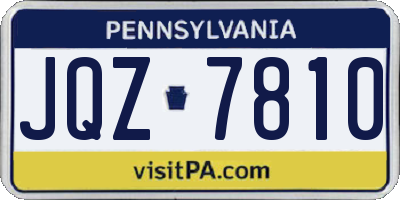 PA license plate JQZ7810