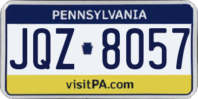 PA license plate JQZ8057