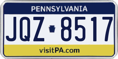 PA license plate JQZ8517