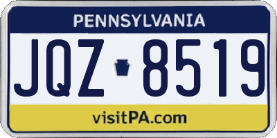 PA license plate JQZ8519