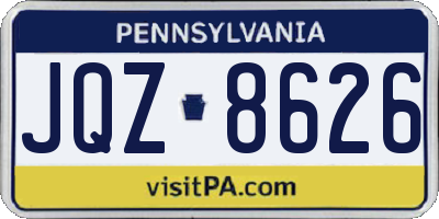 PA license plate JQZ8626