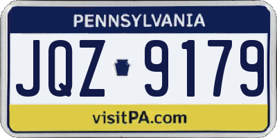 PA license plate JQZ9179