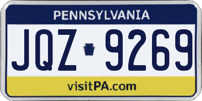 PA license plate JQZ9269