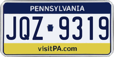PA license plate JQZ9319