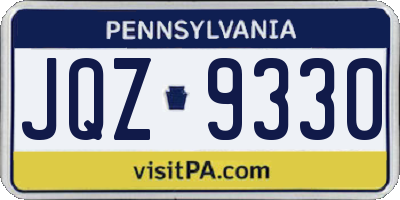 PA license plate JQZ9330