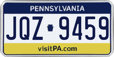 PA license plate JQZ9459