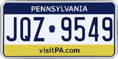 PA license plate JQZ9549