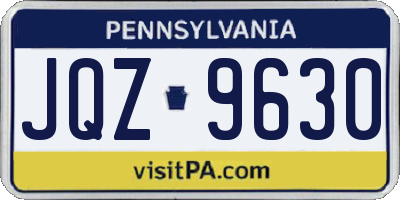 PA license plate JQZ9630