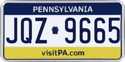PA license plate JQZ9665