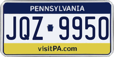 PA license plate JQZ9950