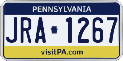 PA license plate JRA1267