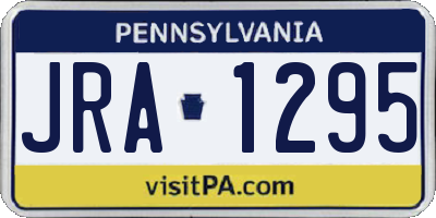 PA license plate JRA1295