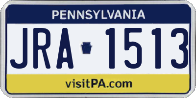 PA license plate JRA1513