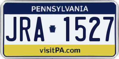 PA license plate JRA1527