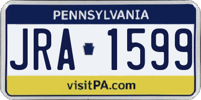PA license plate JRA1599