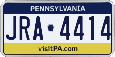 PA license plate JRA4414