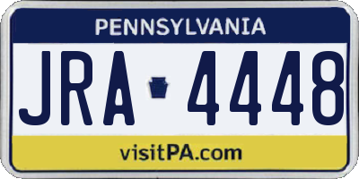 PA license plate JRA4448