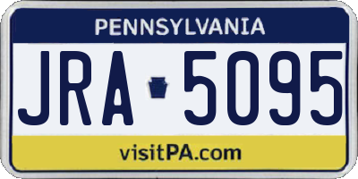PA license plate JRA5095