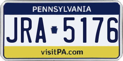 PA license plate JRA5176