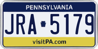 PA license plate JRA5179