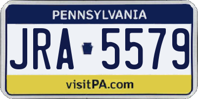 PA license plate JRA5579