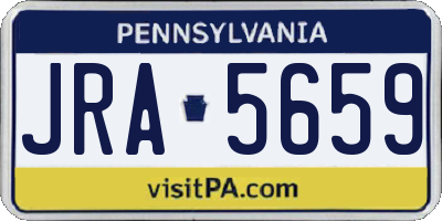 PA license plate JRA5659