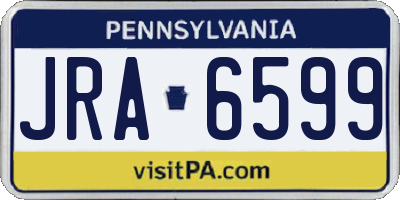 PA license plate JRA6599