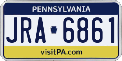 PA license plate JRA6861