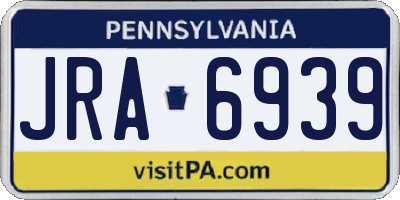 PA license plate JRA6939