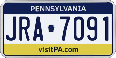 PA license plate JRA7091