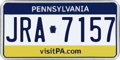 PA license plate JRA7157