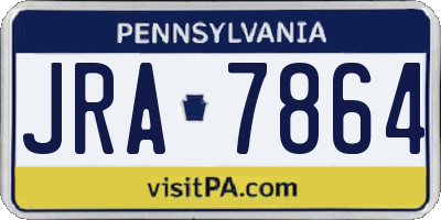 PA license plate JRA7864