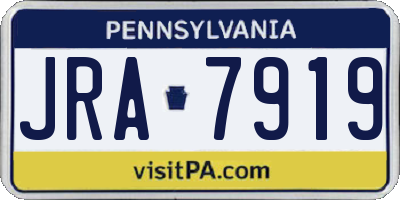PA license plate JRA7919
