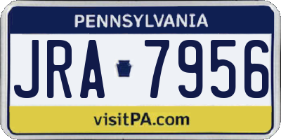 PA license plate JRA7956