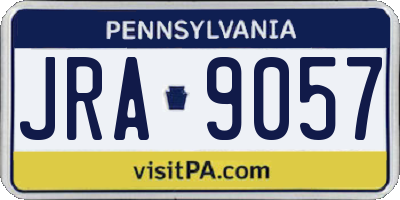 PA license plate JRA9057