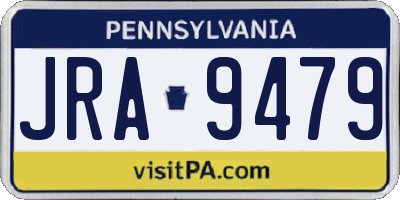 PA license plate JRA9479