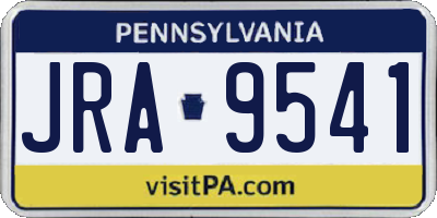 PA license plate JRA9541