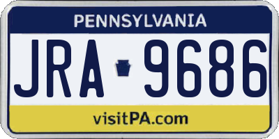 PA license plate JRA9686