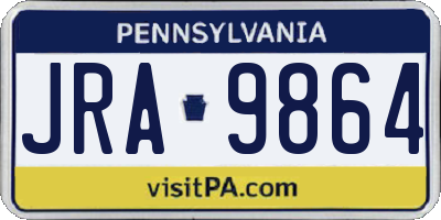 PA license plate JRA9864