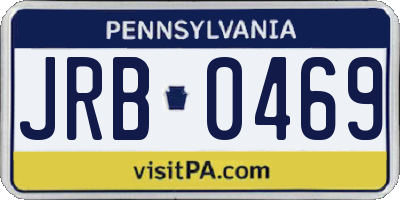 PA license plate JRB0469