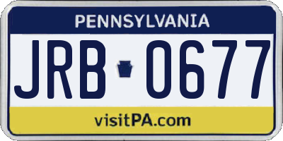 PA license plate JRB0677