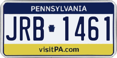 PA license plate JRB1461