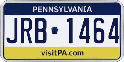 PA license plate JRB1464