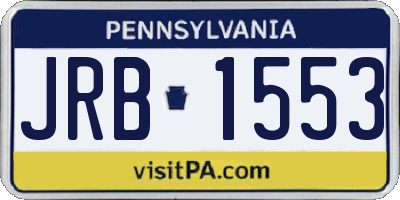 PA license plate JRB1553