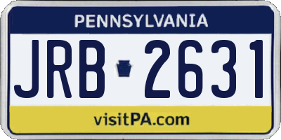 PA license plate JRB2631