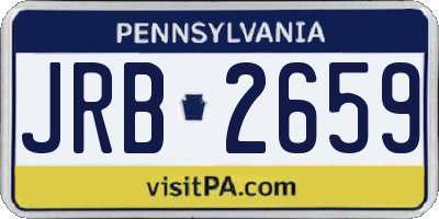 PA license plate JRB2659