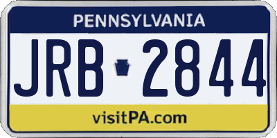 PA license plate JRB2844